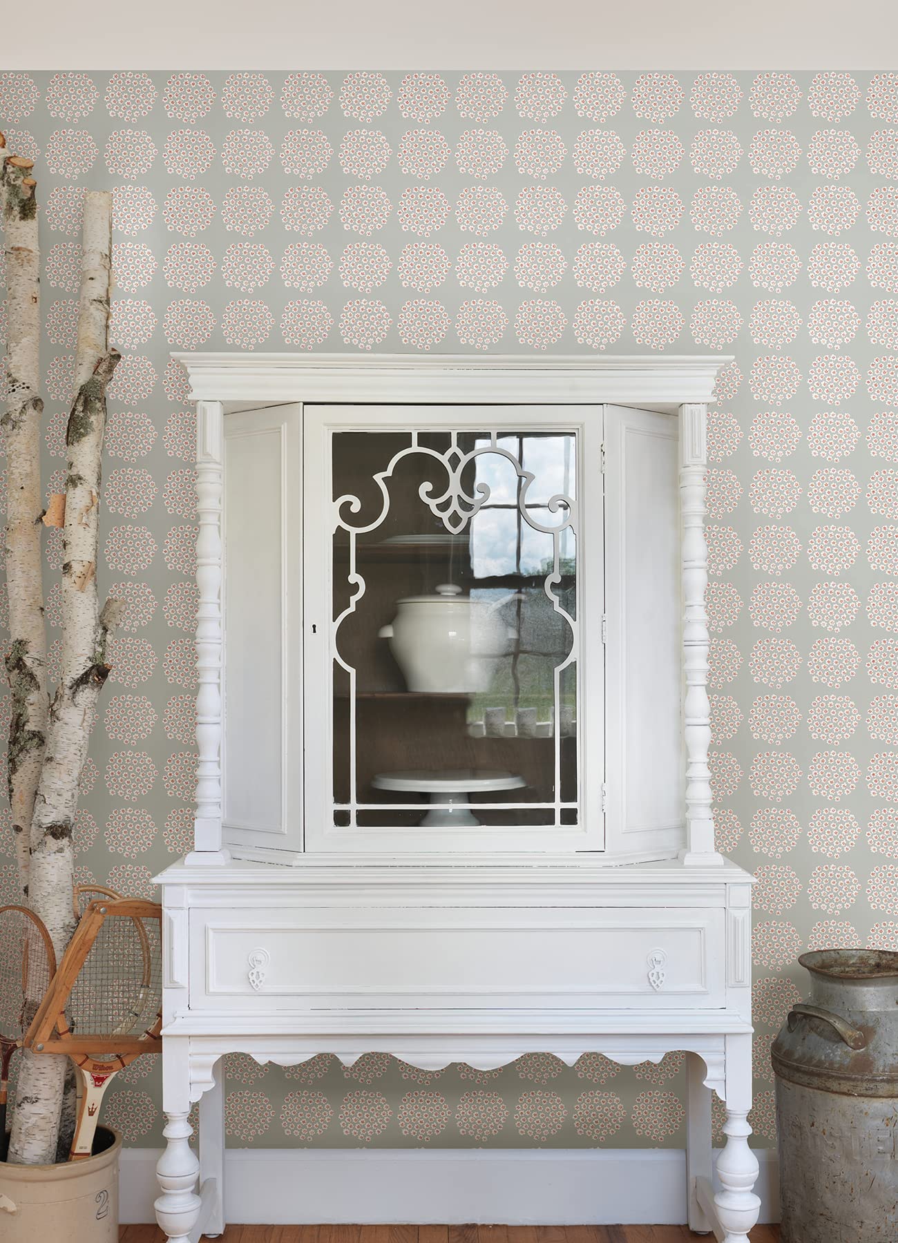 Marimekko Grey Puketti Peel & Stick Wallpaper - Image 3