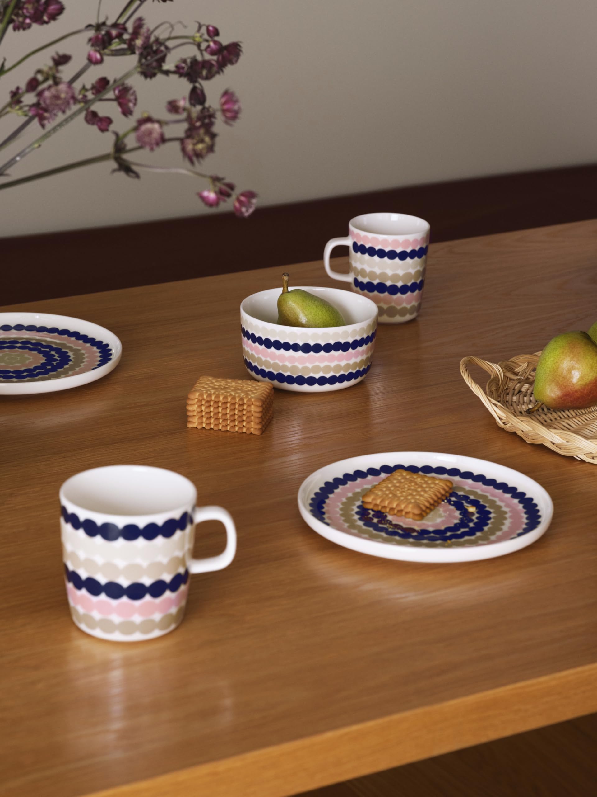 MARIMEKKO Oiva Räsymatto Dinner Plate – Refine Your Kitchen Décor with Our Iconic White Stoneware – Stylish Porcelain Dinner Plates to Elevate Your Dining Experience (8-inch Diameter) - Image 3