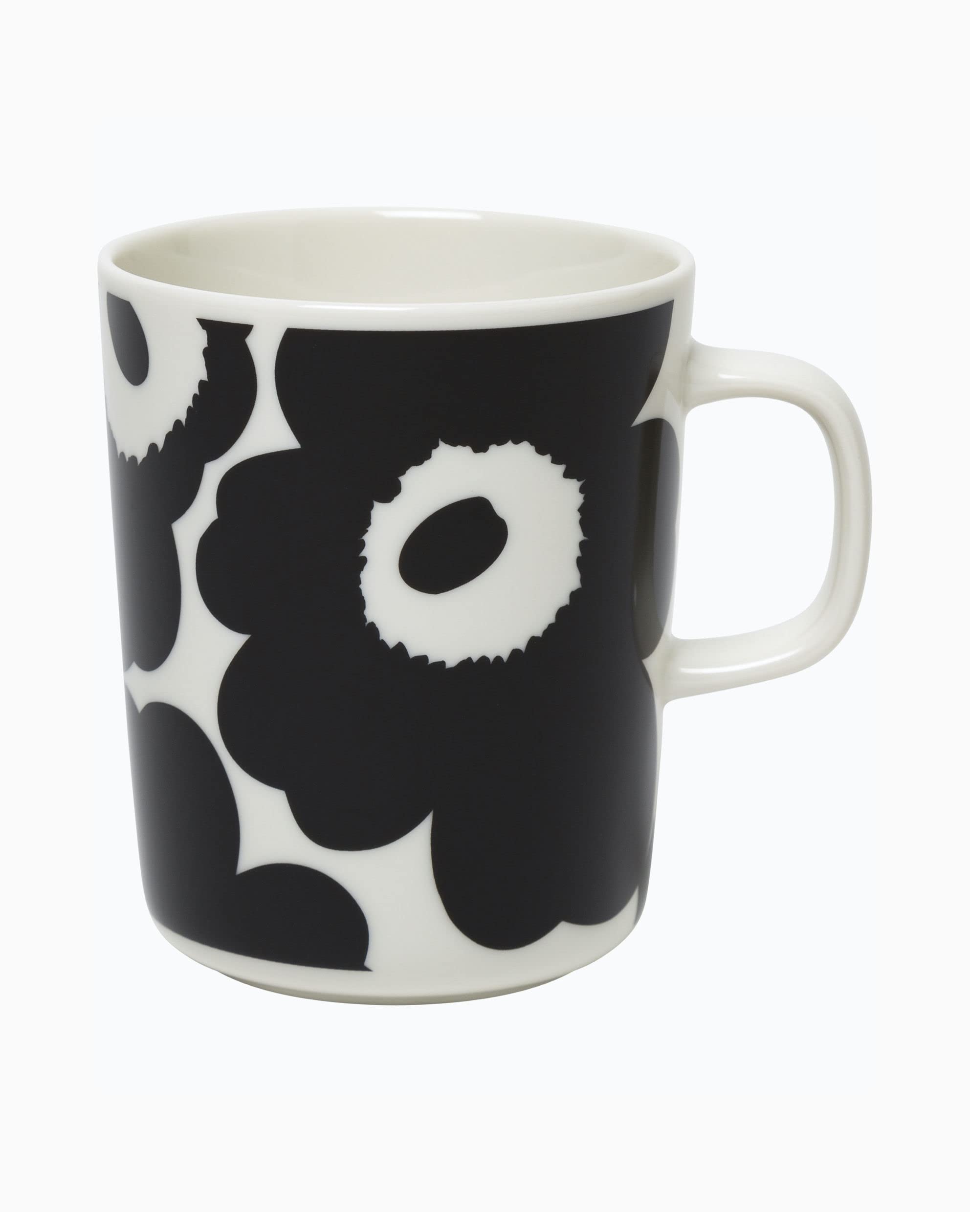 Marimekko - Unikko Oiva Breakfast Set of Stoneware Coffee Cups & Salad Plates (4-Pc) - Image 3